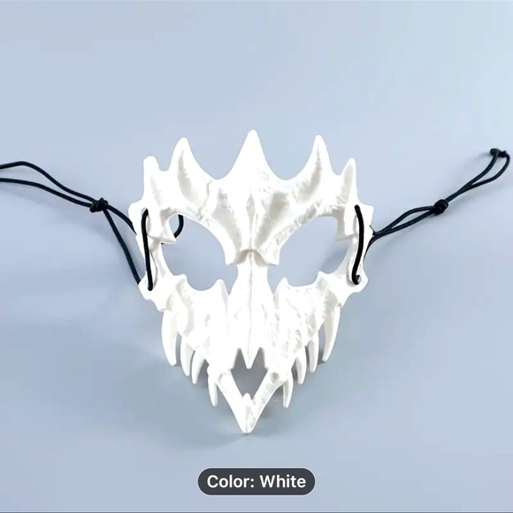 NWOT Day of the Dead themed plastic costume mask even Easter skull Masquerade. - Picture 1 of 3